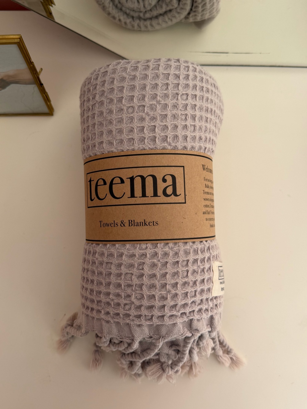Light Grey Waffle Weave Towel